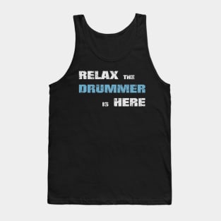 Relax the drummer is here! Dark blue! Tank Top